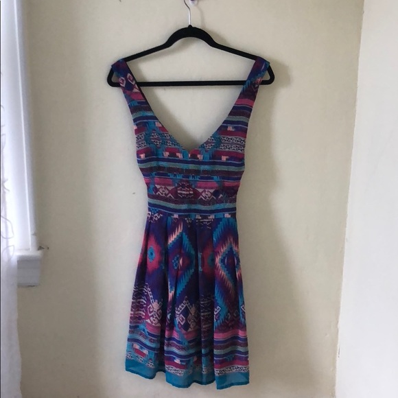 Forever 21 Dresses & Skirts - Forever 21- Aztec printed sun dress COOL BACK!!!